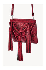 Kelsey Clutch Metallic Red