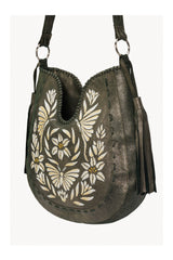 Luna Embroidery Bag Metallic Olive - Jodi Lee