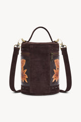 Luna Mini Bucket Bag Dark Choc/Gold - Jodi Lee