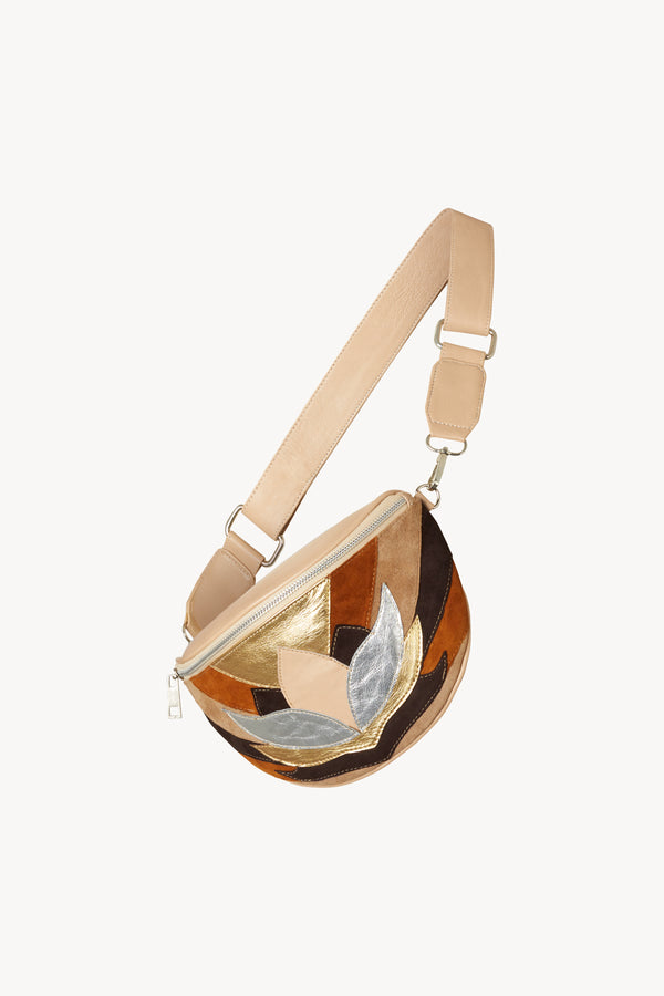 Lotus Patchwork Belt Bag Multi/Cream (SAMPLE SALE) - Jodi Lee