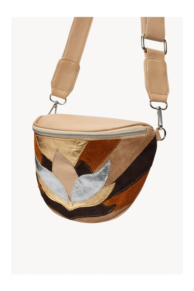 Lotus Patchwork Belt Bag Multi/Cream (SAMPLE SALE) - Jodi Lee
