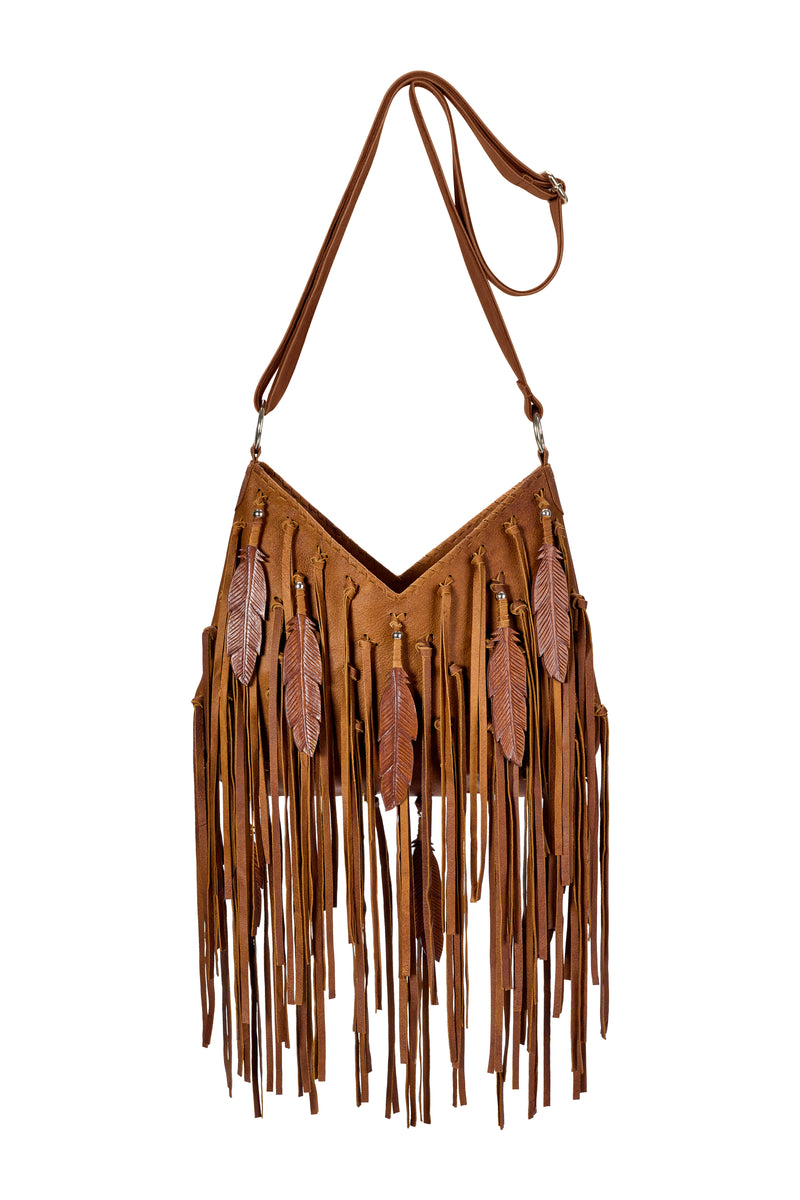Mini Pocahontes Feather Bag Antique Medium Brown - Jodi Lee