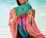 Monterey Peacock Wallet Seafoam