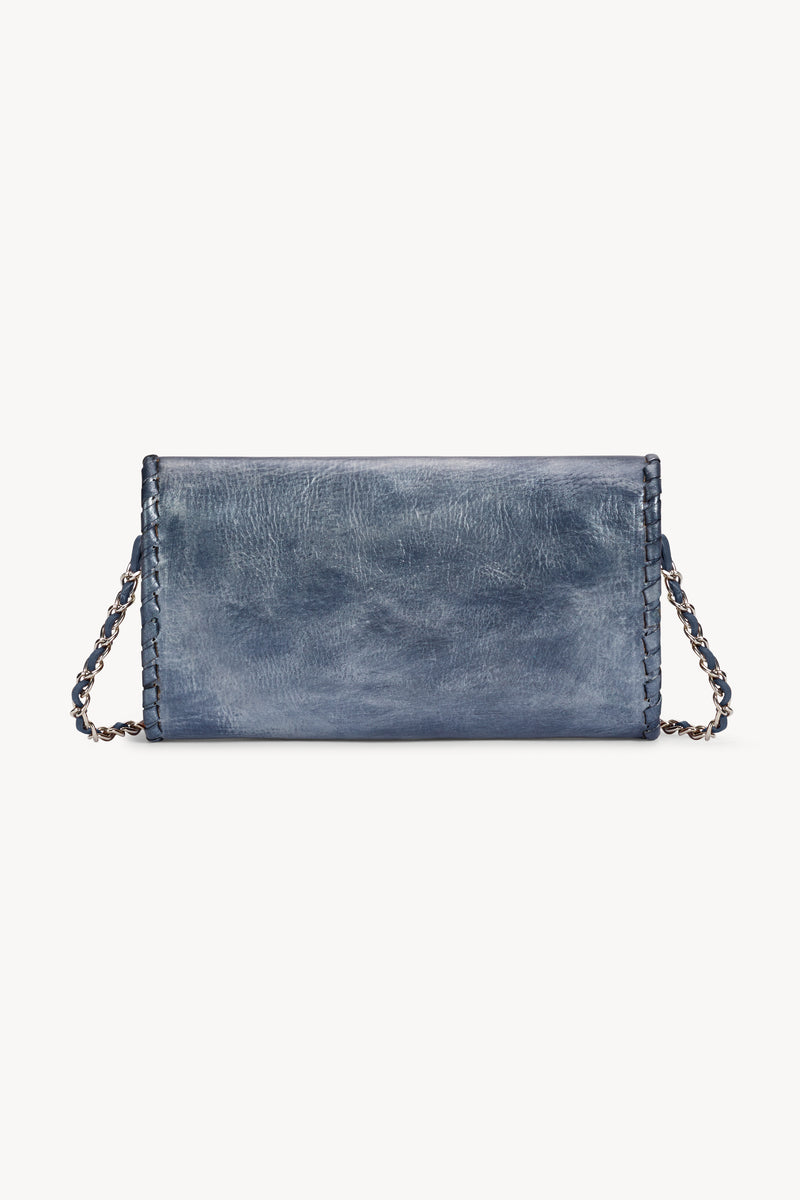 Papillon Cut-Out Wallet Metallic Denim (SAMPLE SALE) - Jodi Lee