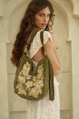 Aloha Embroidery Bag Pistachio