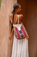 Zanzibar Tassel Bag Rainbow/Tan - Jodi Lee