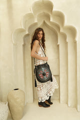 Aloha Hibiscus Pouch Bag Black