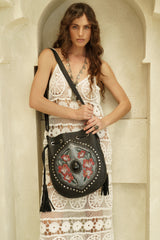 Aloha Hibiscus Pouch Bag Black