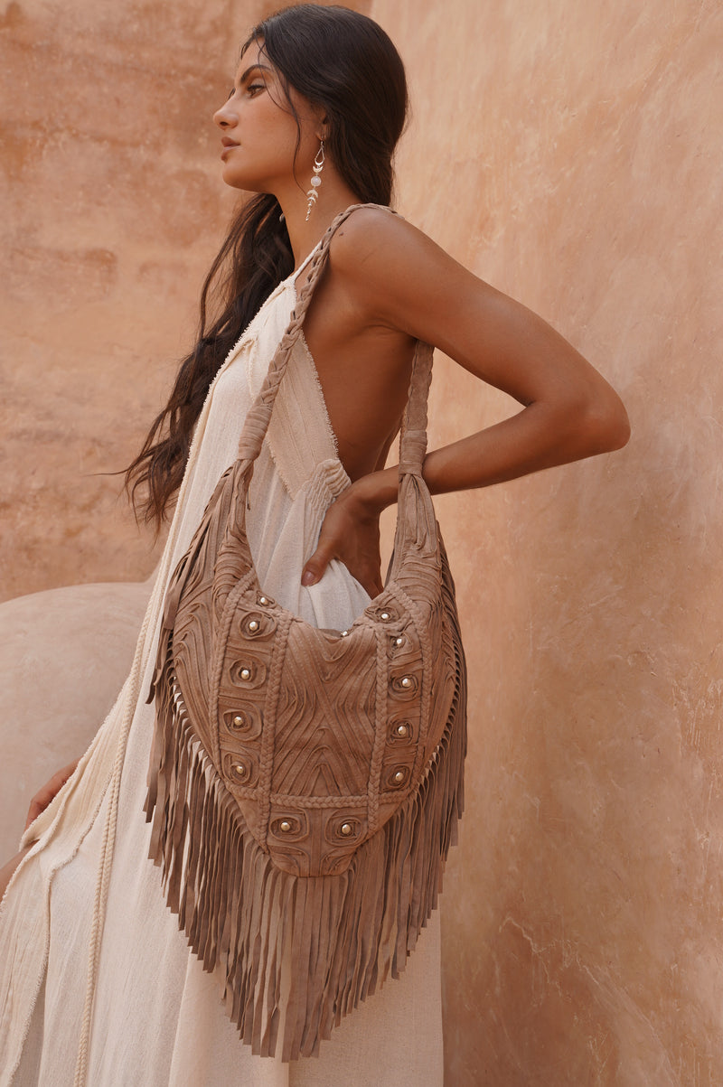 Aztec Maze Bag Taupe