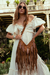 Mini Pocahontes Feather Bag Antique Medium Brown - Jodi Lee