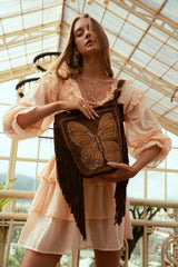 California Sister Embroidery Bag Whiskey - Jodi Lee