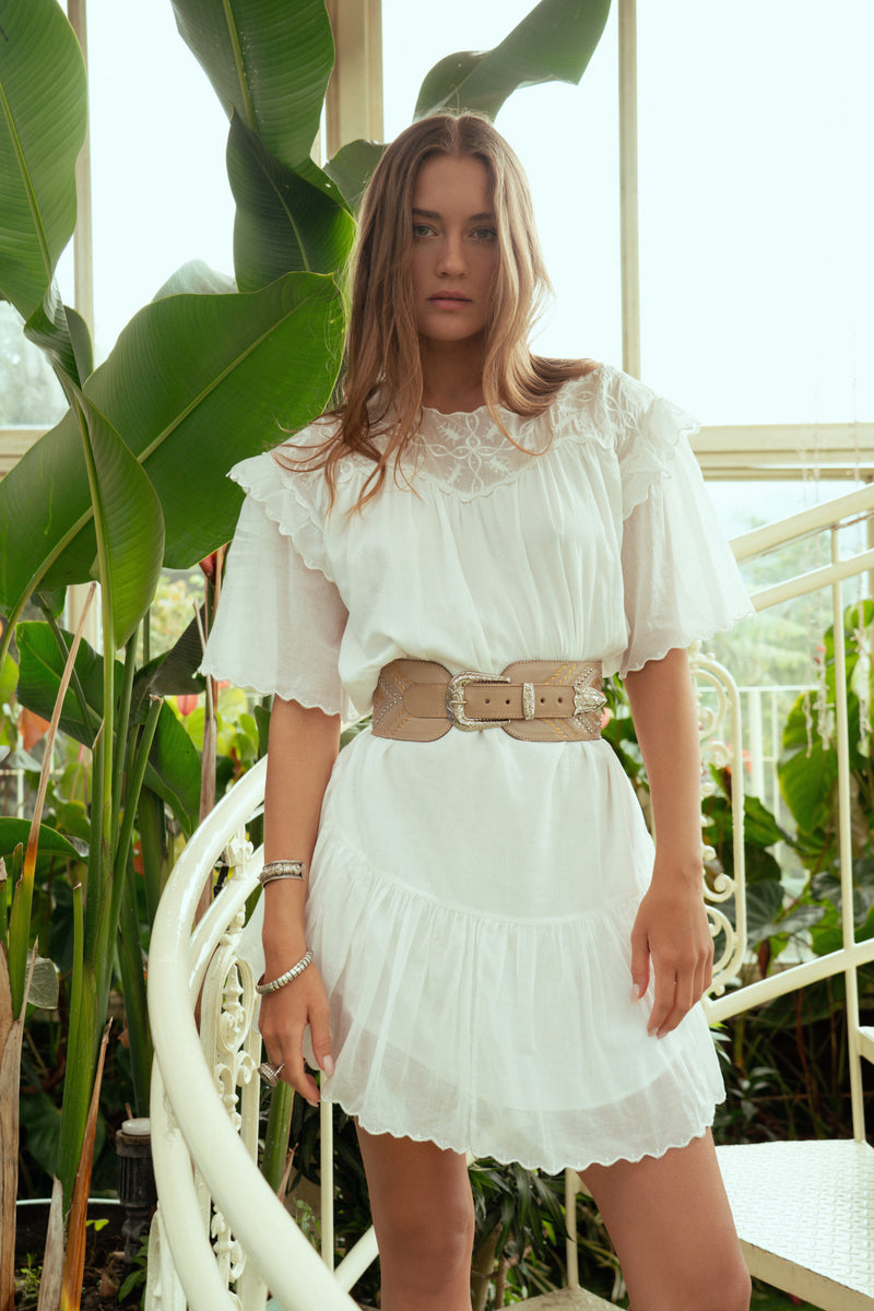 Grace Stud Belt Ivory - Jodi Lee