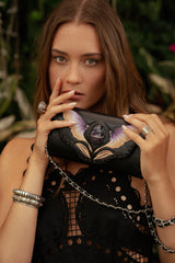 Luna Wallet Black/Chevron Amethyst Stone (LIMITED EDITION)