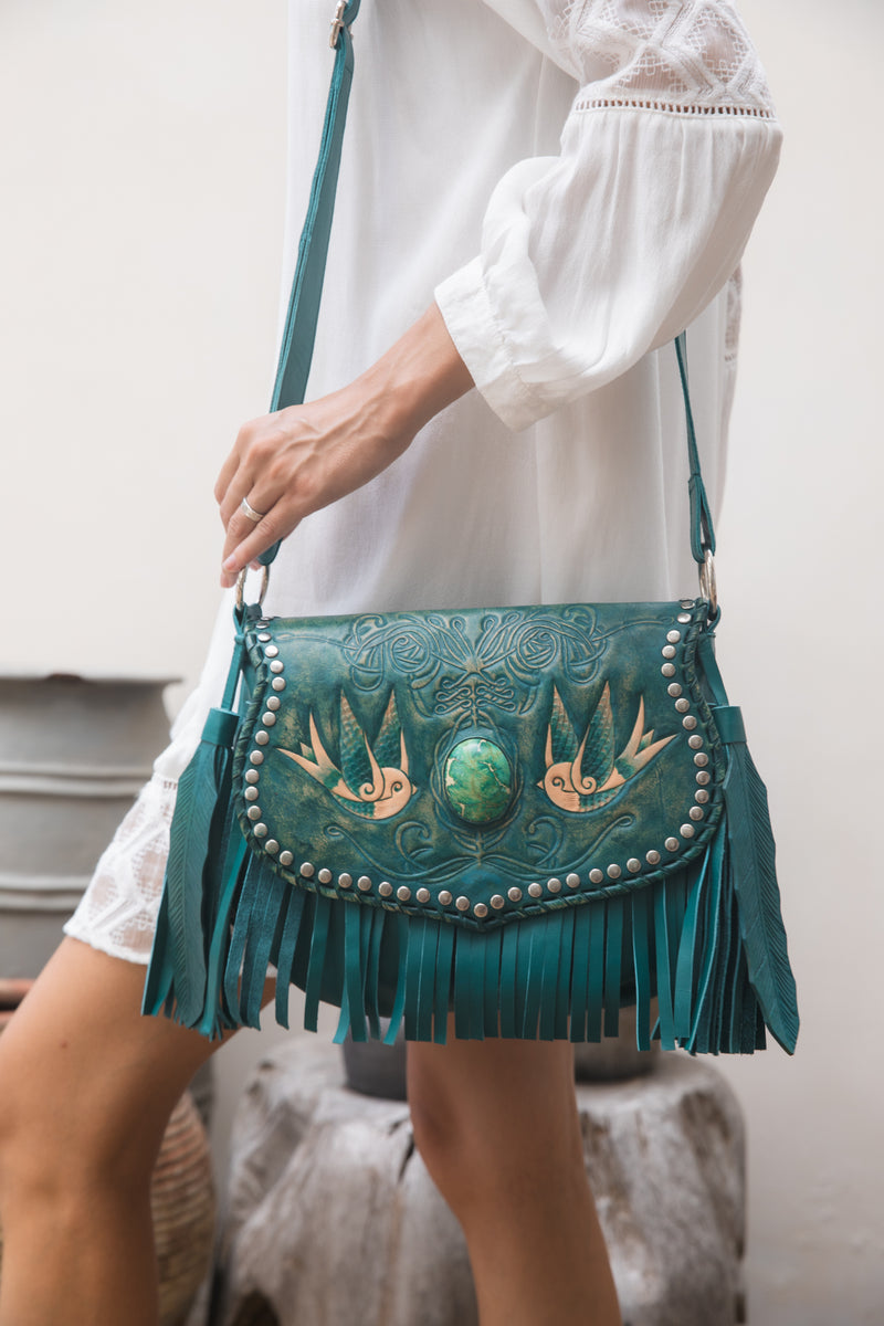 Lost Bird Inca Bag Antique Teal - Jodi Lee