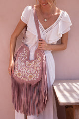 Heavenly Embroidery Bag Dusty Pink - Jodi Lee
