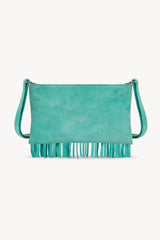 Collette Fringe Purse (with feathers) Aqua - Jodi Lee