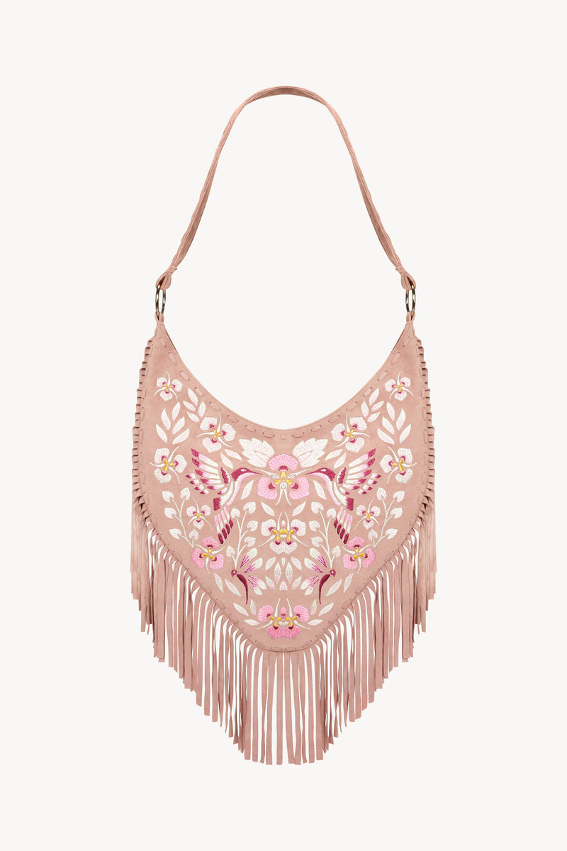 Georgina Embroidery Bag Dusty Pink - Jodi Lee