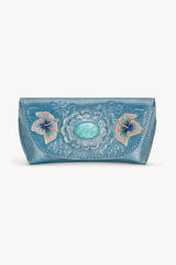 Hula Concho Glasses Case Metallic Denim - Jodi Lee