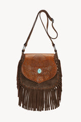 Lushington Fantail Bag (no studs) Antique Medium Brown/Dark Choc - Jodi Lee