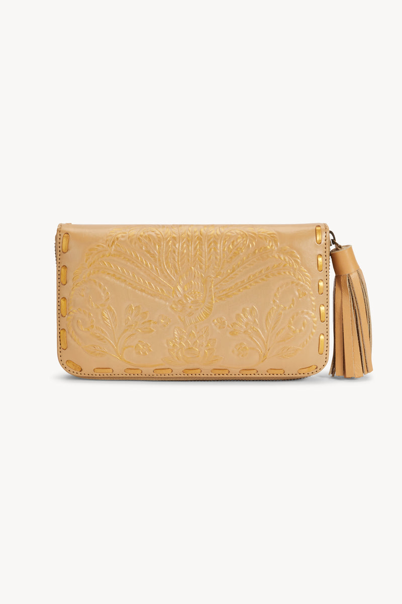 Lyrebird Wallet Biscuit/Gold - Jodi Lee