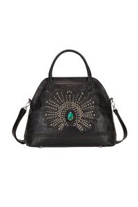 Mini Queen Peacock Bag Black