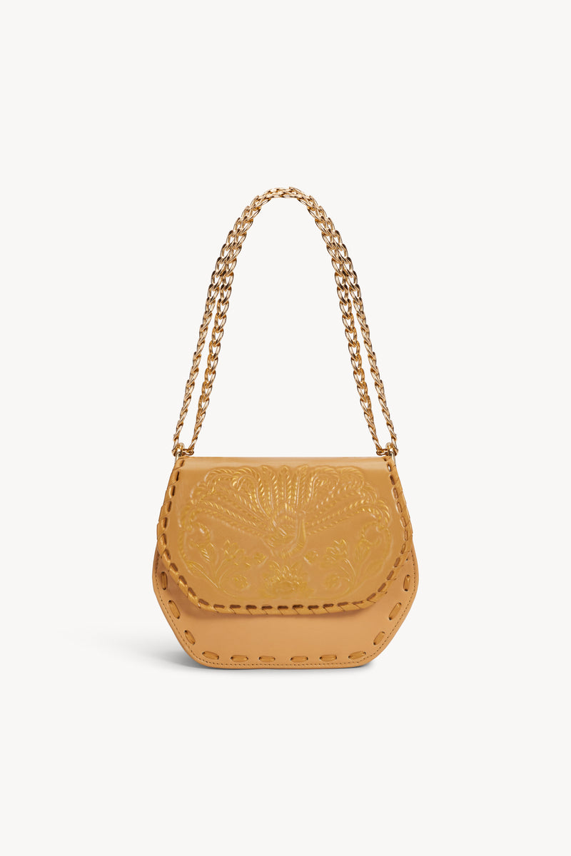Mini Lyrebird Love Bag Biscuit/Gold - Jodi Lee