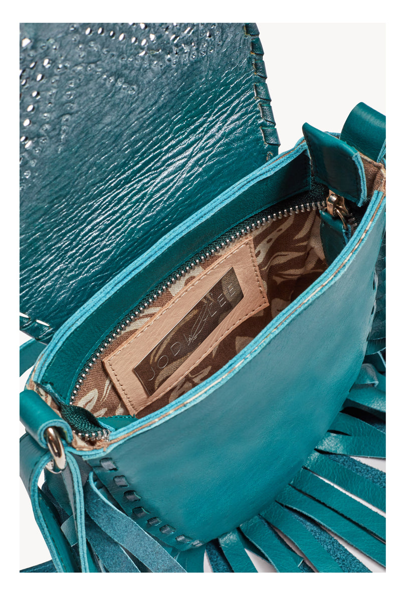 Papillon Cut-Out Pouch Bag Metallic Teal - Jodi Lee